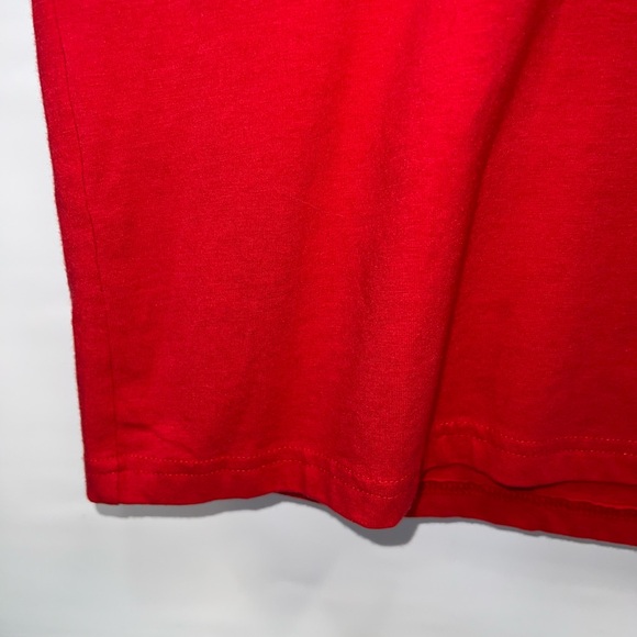 Under Armour T-Shirt Mens Large Red Nylon Blend Heat Gear Baseball Logo - Picture 7 of 14